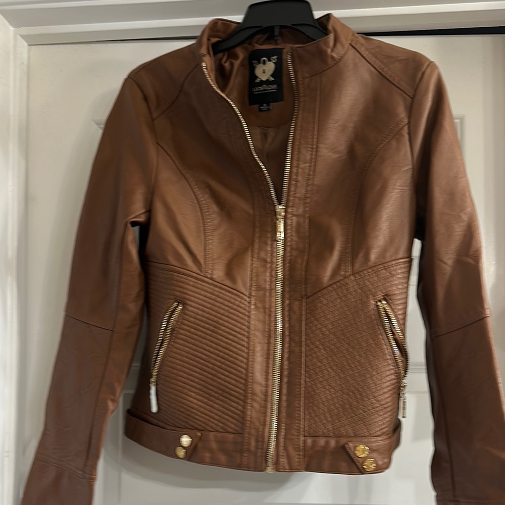 Elegant Brown  Jacket with Gold Details